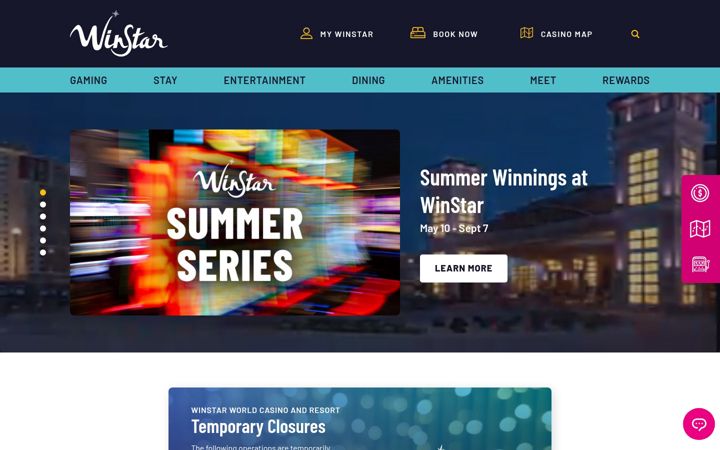 Screenshot of winstar.com