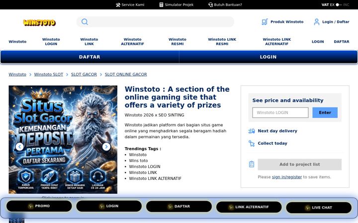 Screenshot von winstoto.com
