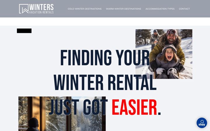 Screenshot of wintersvacationsrentals.com