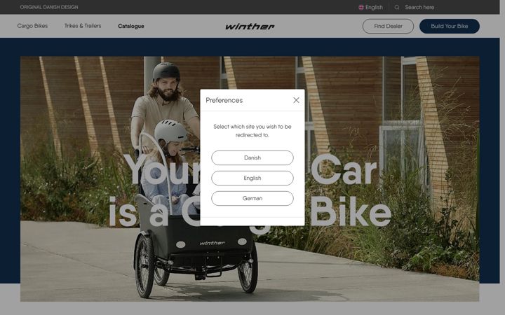 Screenshot of wintherbikes.com