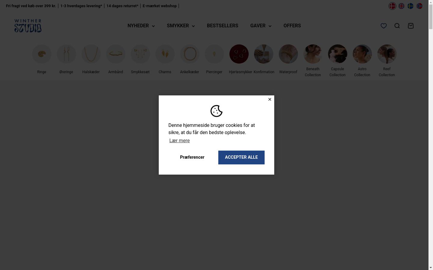 Screenshot of wintherstudio.com