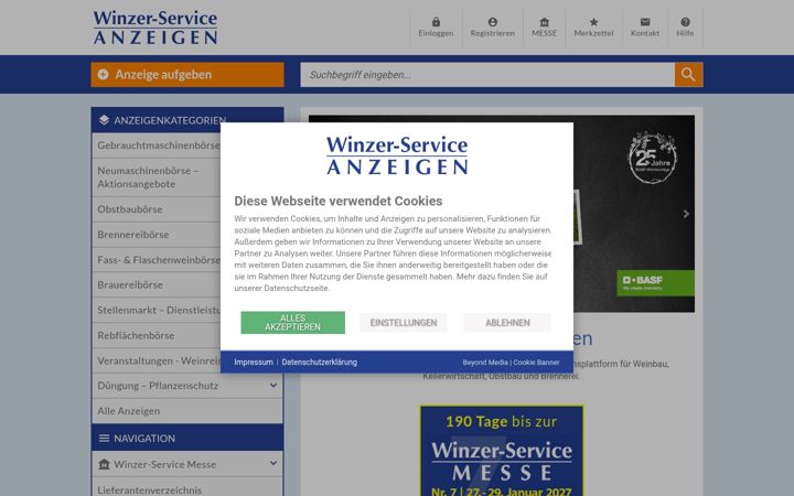 Screenshot of winzer-service.de