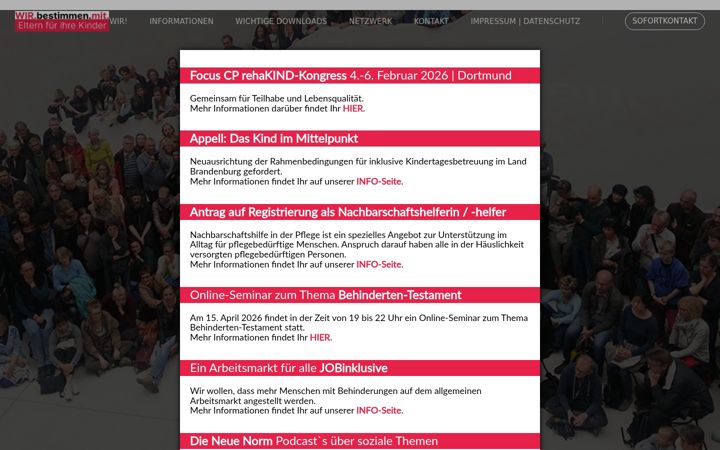 Ekrānuzņēmums no wirbestimmenmit.info