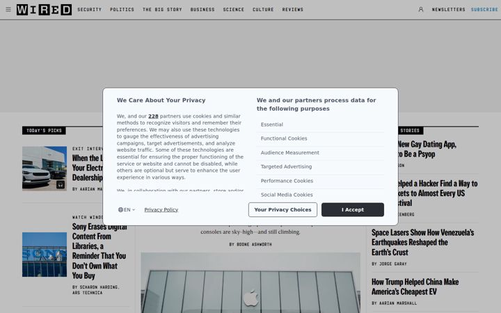 Screenshot of wired.co.uk