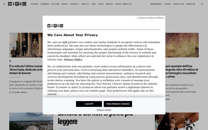 Ekrano kopija wired.it