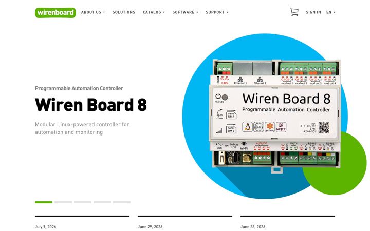 Snímek obrazovky wirenboard.com