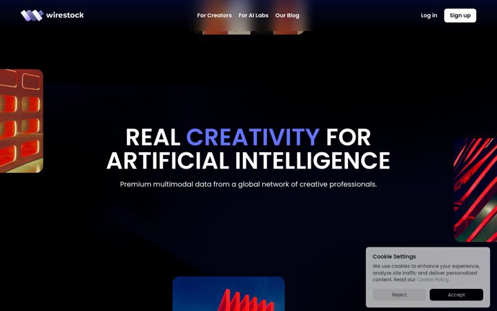 Screenshot of wirestock.io
