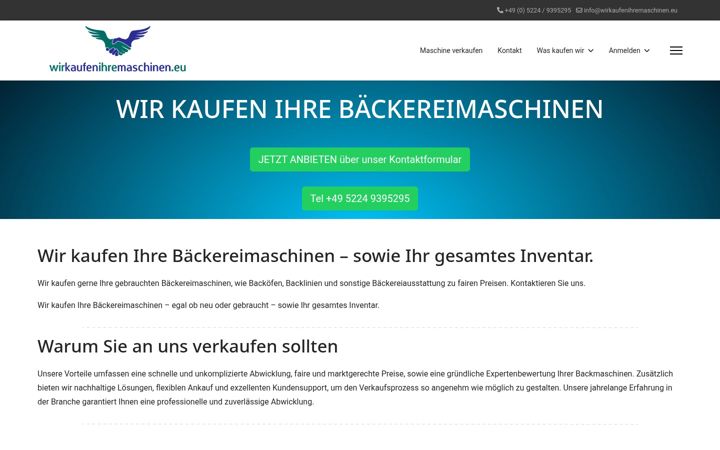 Screenshot of wirkaufenihremaschinen.eu