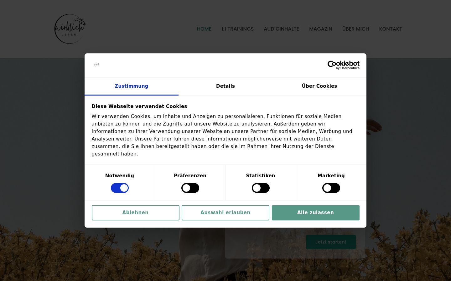 Screenshot tal-banner tal-kunsens muri qabel kwalunkwe interazzjoni