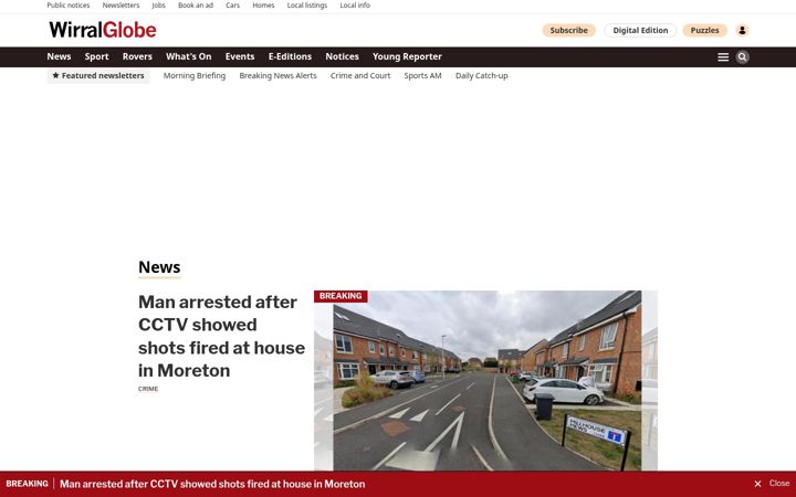 Screenshot of wirralglobe.co.uk