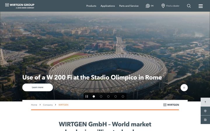 Screenshot of wirtgen.de