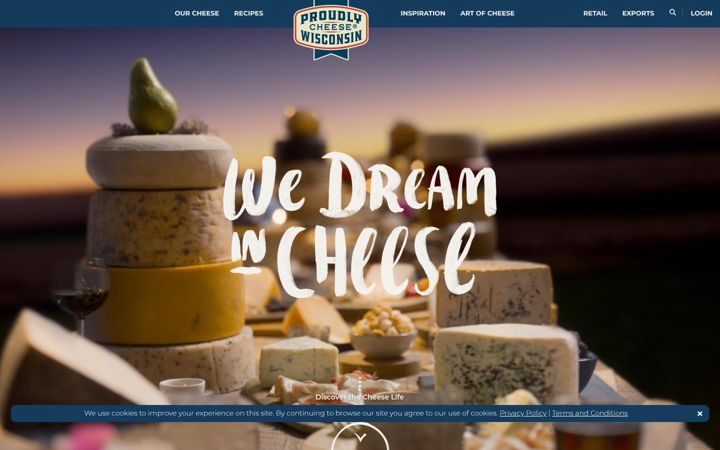 Screenshot von wisconsincheese.com