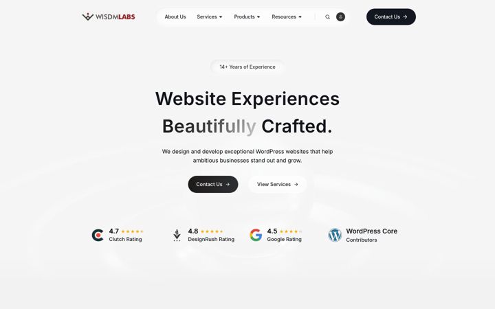 Screenshot of wisdmlabs.com