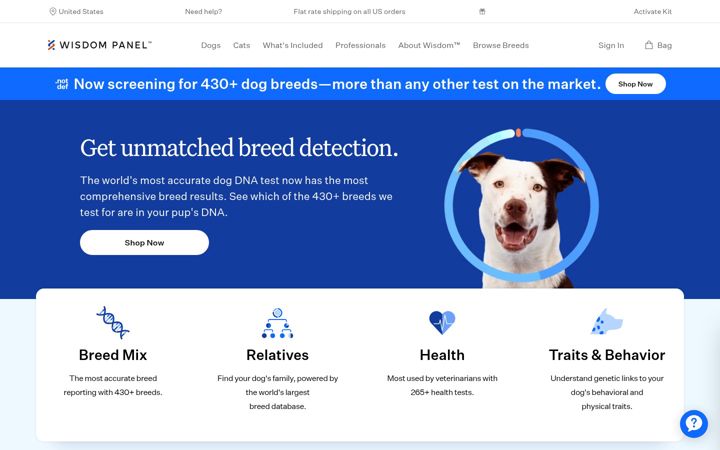 Screenshot of wisdompanel.com