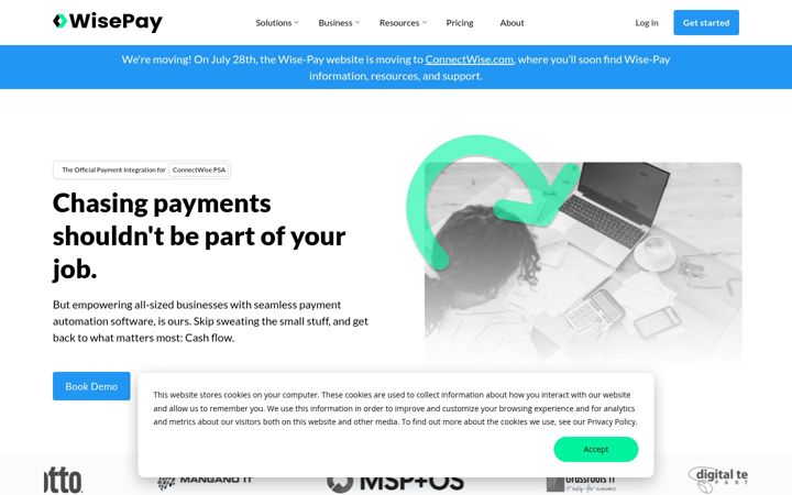 Screenshot of wise-sync.com