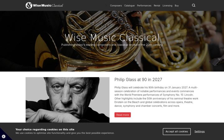 Screenshot of wisemusicclassical.com