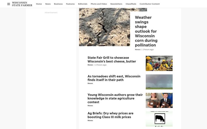 Screenshot of wisfarmer.com
