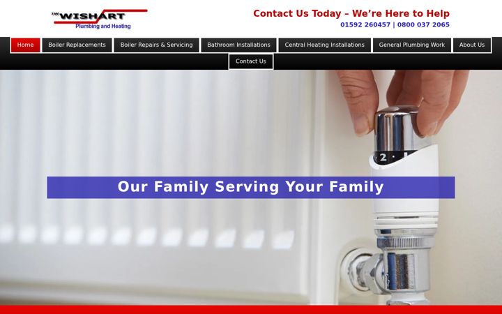 Screenshot von wishartplumbing.co.uk