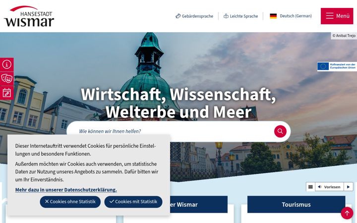 Screenshot of wismar.de