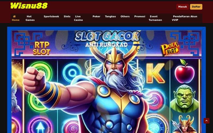Screenshot of wisnu88.com