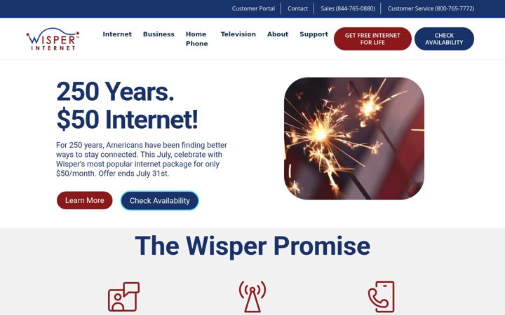 Screenshot of wisperisp.com