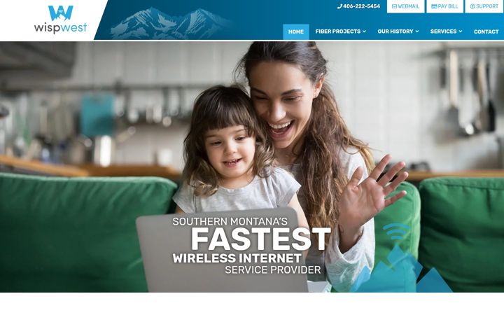 Screenshot of wispwest.net