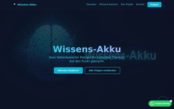 Skjámynd af wissens-akku.com