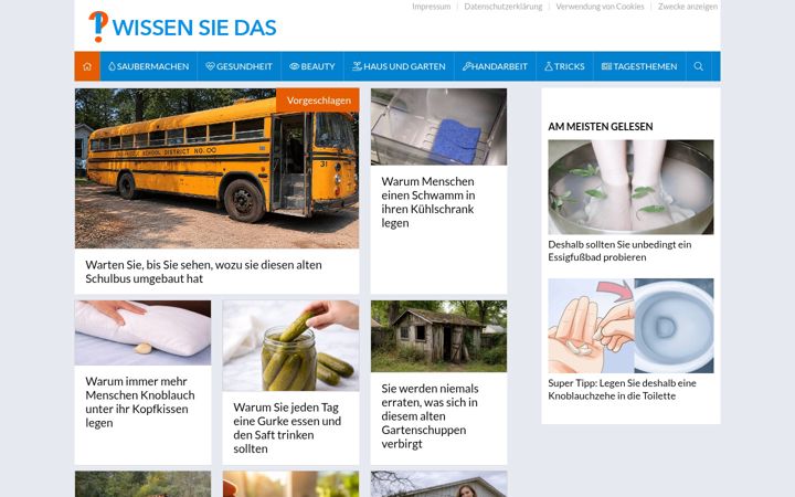 Zrzut ekranu wissensiedas.de