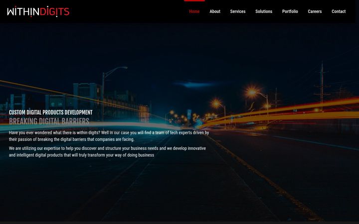 Screenshot of withindigits.com