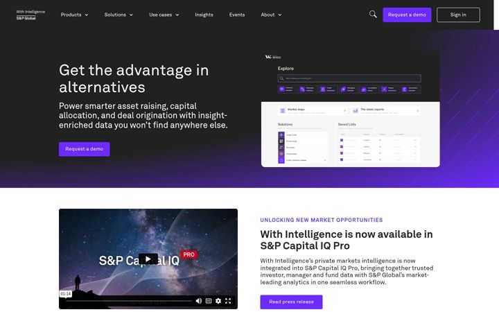 Screenshot stránky withintelligence.com