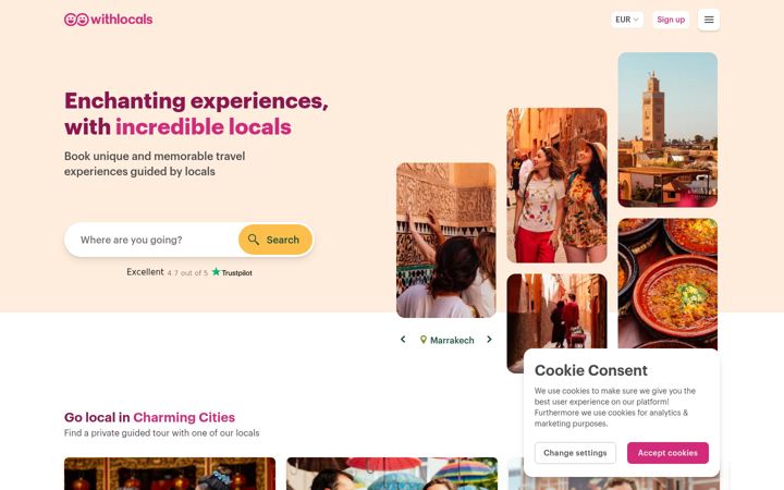 Screenshot of withlocals.com