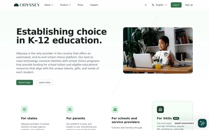 Screenshot of withodyssey.com