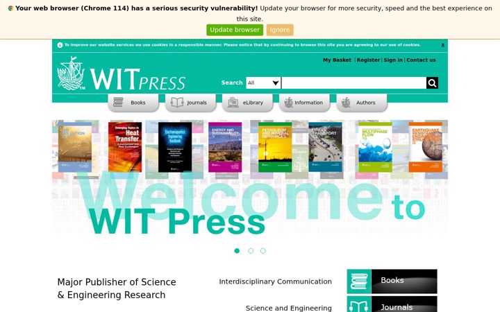 Screenshot of witpress.com