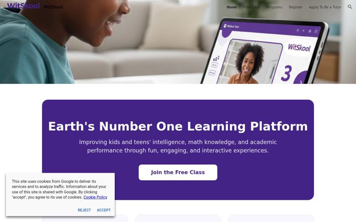 Screenshot of witskool.com