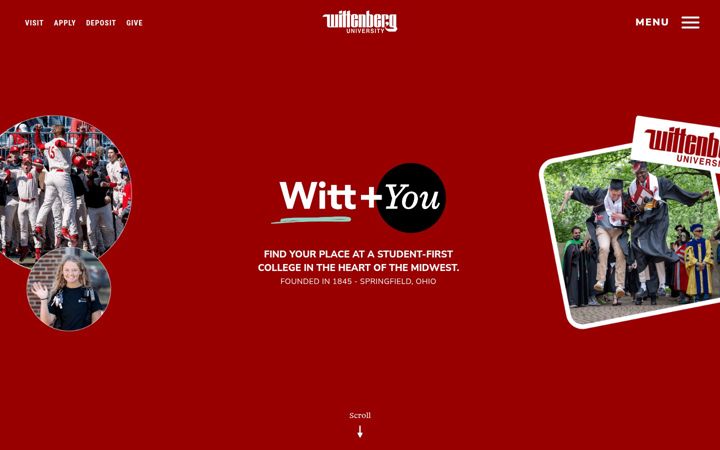Screenshot of wittenberg.edu
