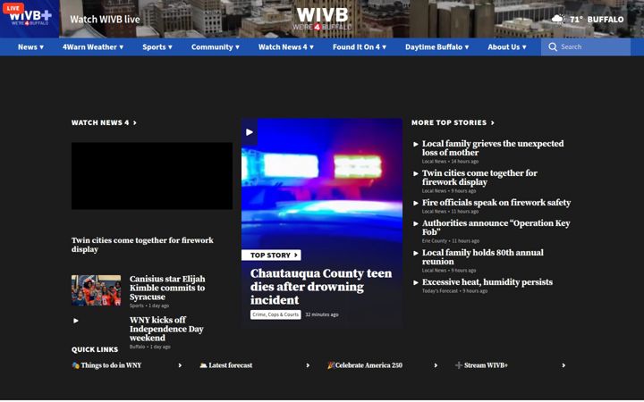Screenshot του wivb.com