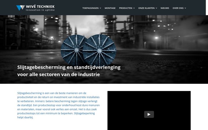 Skærmbillede af wive-techniek.nl