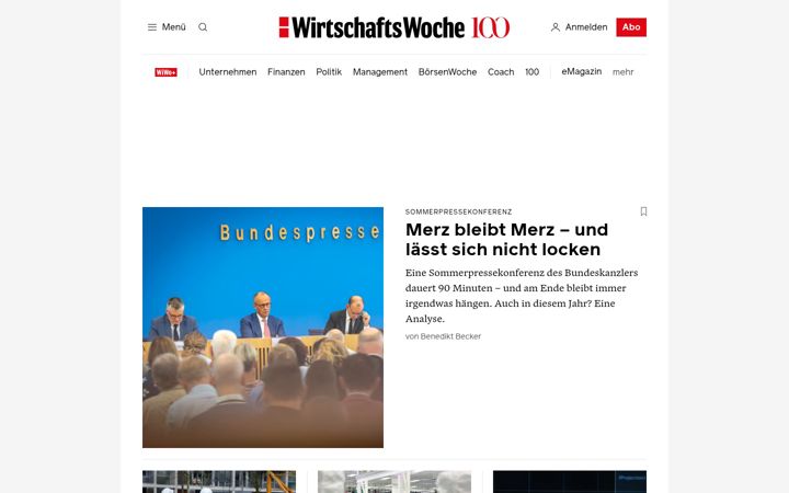 Screenshot ta' wiwo.de