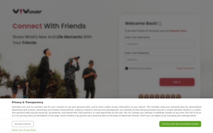 Screenshot di wiwonder.com