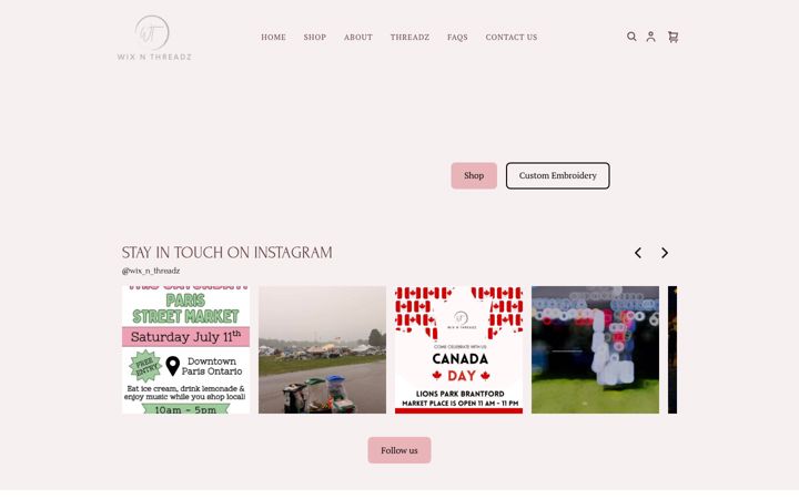 Screenshot of wixnthreadz.ca