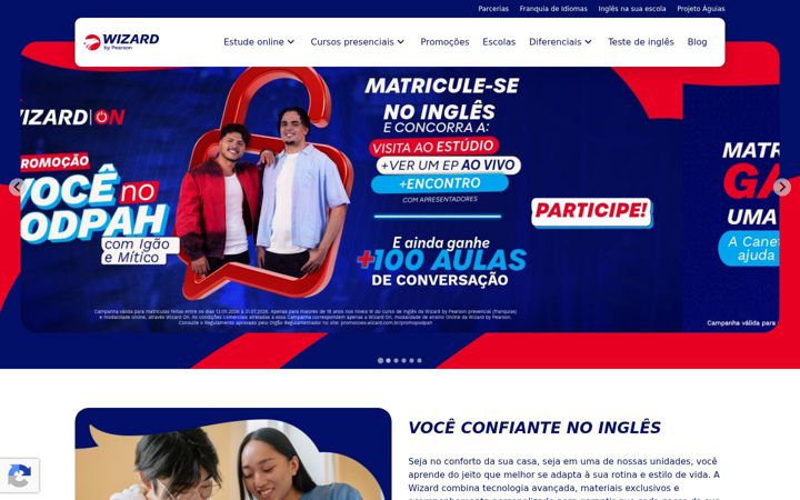 Screenshot of wizard.com.br