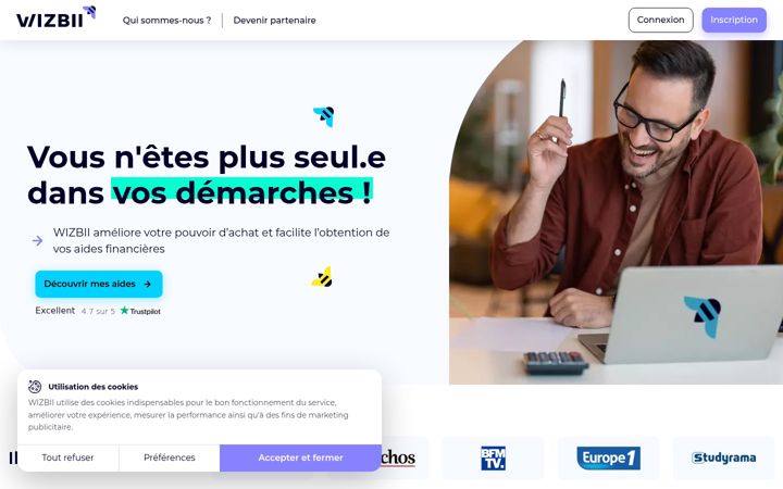 Screenshot of wizbii.com