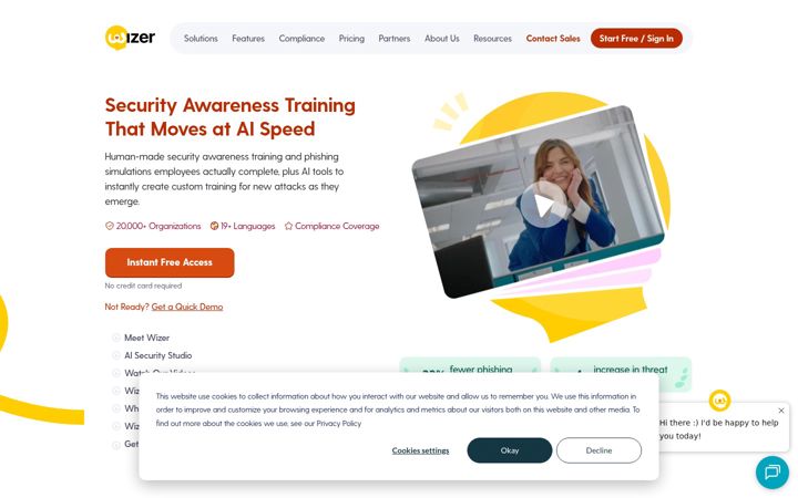 Screenshot of wizer-training.com