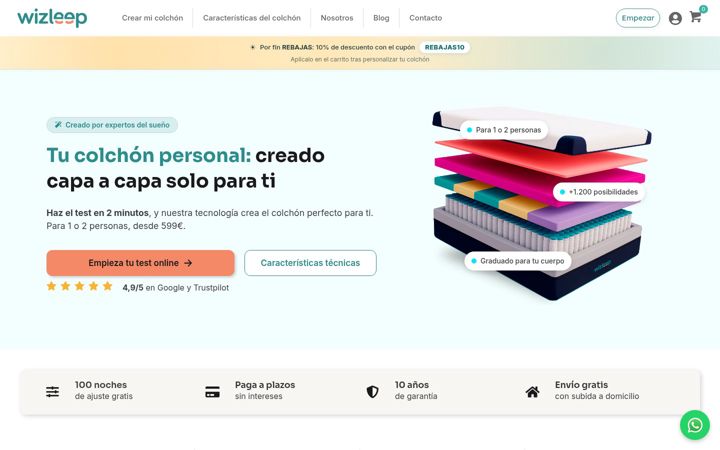 Screenshot of wizleep.com