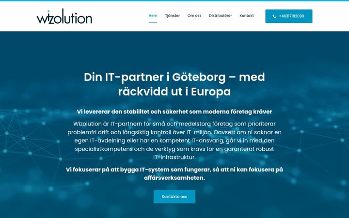 Screenshot of wizolution.se