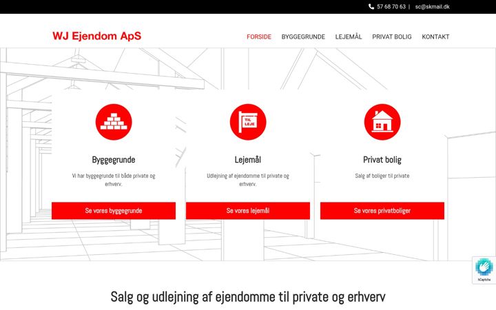 Ekraanipilt saidist wj-ejendom.dk