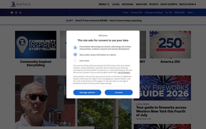 Екранна снимка на wkbw.com