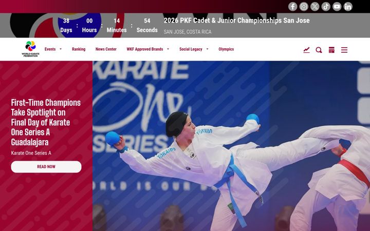 Screenshot of wkf.net