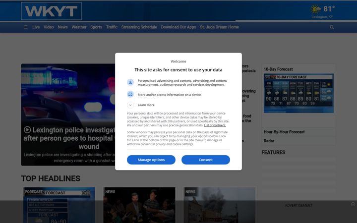 Snímek obrazovky wkyt.com