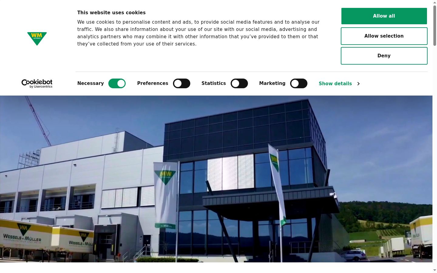 Screenshot des Einwilligungsbanners vor jeglicher Interaktion